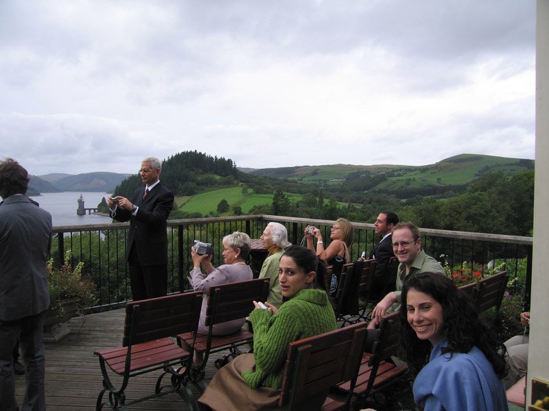 the balcony overlooking the lake where the ceremony was held
