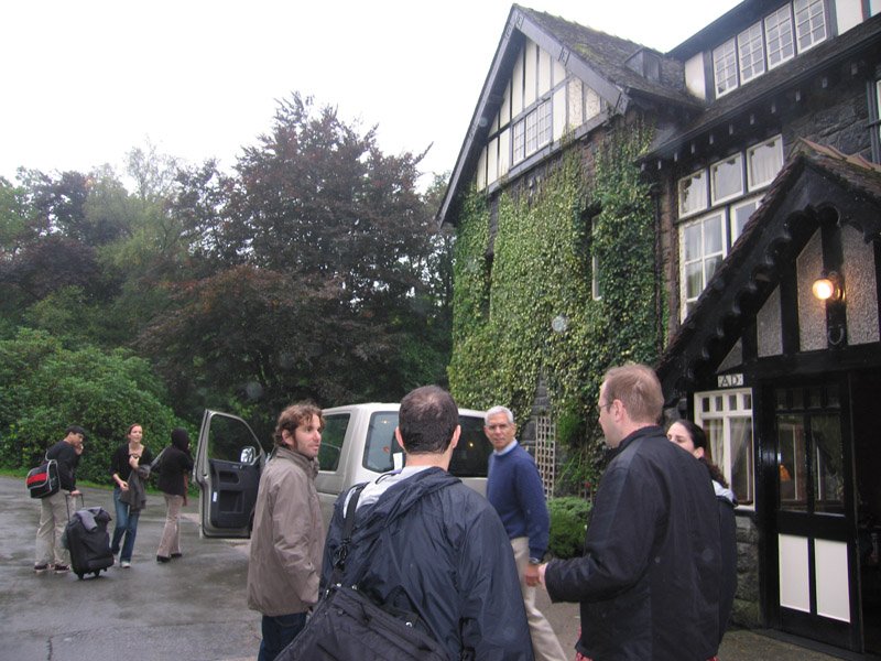 the wedding party leaving Lake Vyrnwy, the next morning
