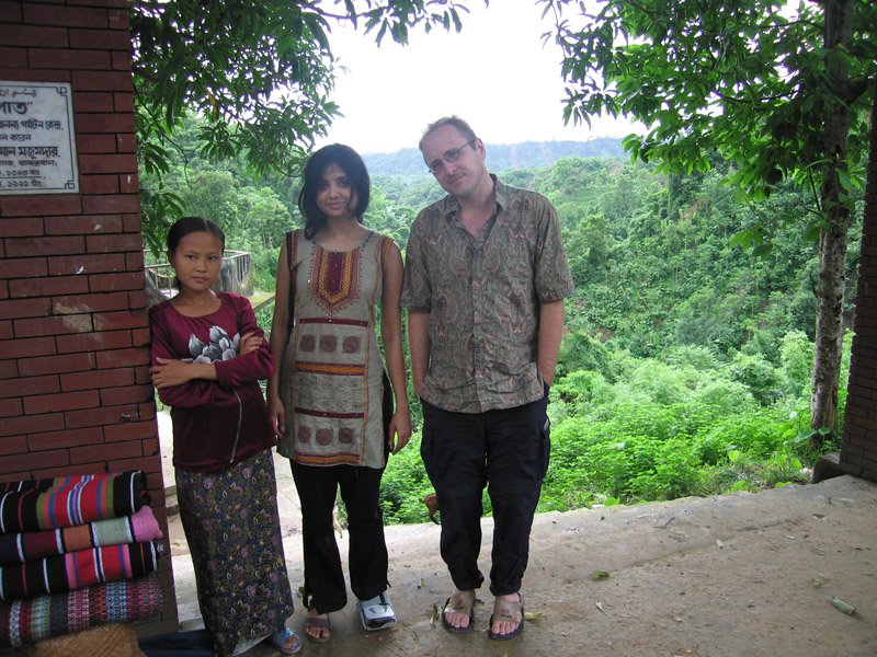 local "hill tribe" woman selling blankets she had made. Bandarban is interesting as one of the only parts of Bangladesh where you see other ethnic types then deshis
