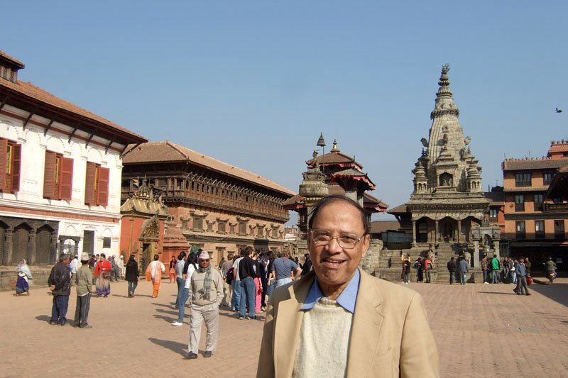 my dad.  In Bhaktapur, an ancient medieval town outside Kathmandu of temples, palaces and massive squares
