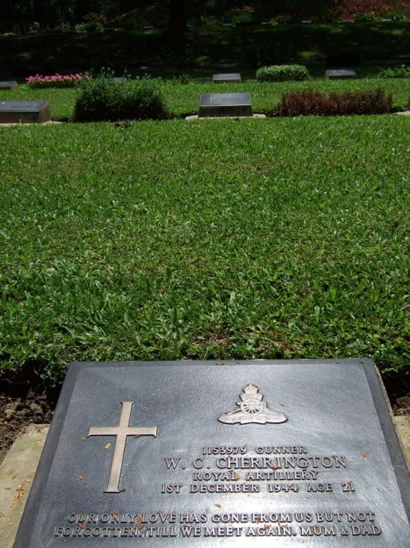 grave of an even younger British soldier.  all the British graves had inscriptions from the families, unlike the graves of other Allied soldiers.  The Japanese graves had only names (as enemy soldiers, maybe not much more info was available)
