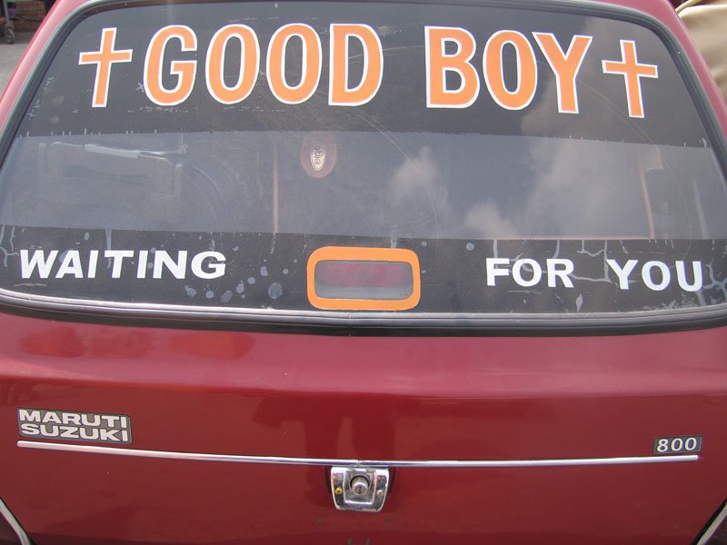 one of the cars we hired - pretty hysterical
