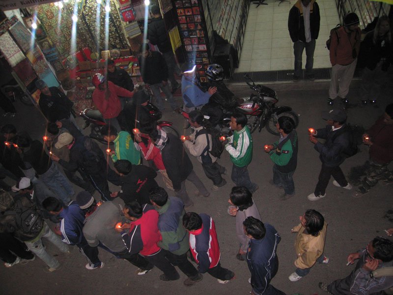 one of the many maoist processions while we were there
