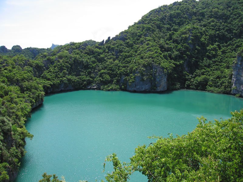 turquoise blue water of the lagoon
