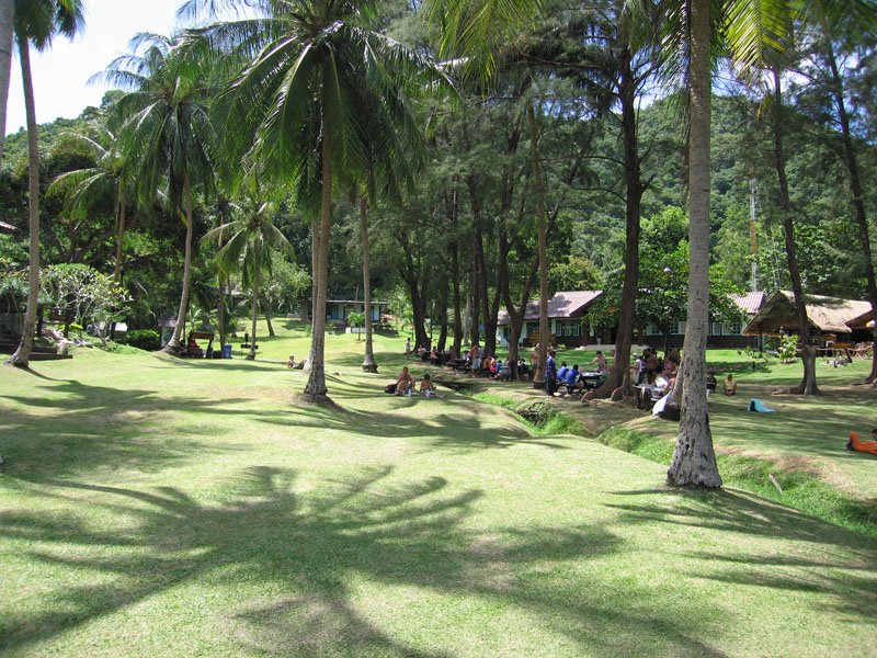 stopping for lunch in the marine park, gorgeous beach and lawn
