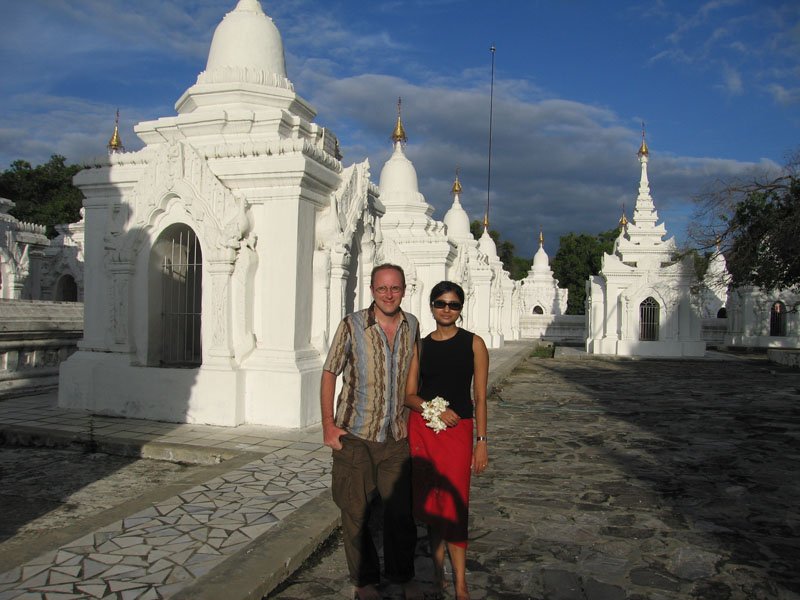 each of the 729 white pagodas contains a mable slab inscribed in Pali and they constitute the Tipitaka (sacred texts of Theravada Buddhism), so all 729 sabs together make up the one book.  it took 9 years to complete the book
