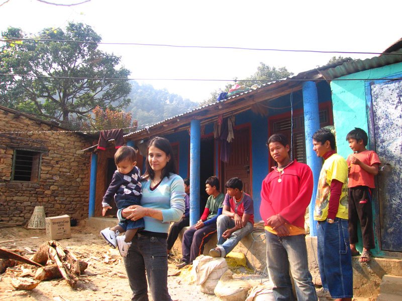 the path ended at a cluster of huts, not really a restaurant. but the guy had a lot of fresh fish and offered to make us lunch
