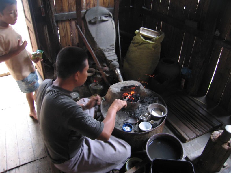 at a silver workshop on the lake

