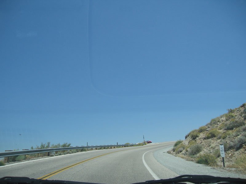 the road up the mountain was insanely twisty with sharp drop down the side, though it's hard to tell from this picture
