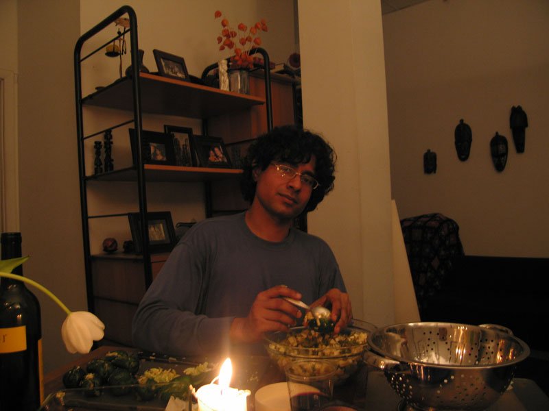 Santanu stuffing jalapeno peppers
