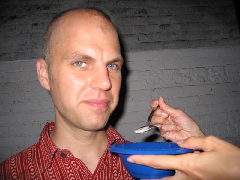 the master chef being fed
