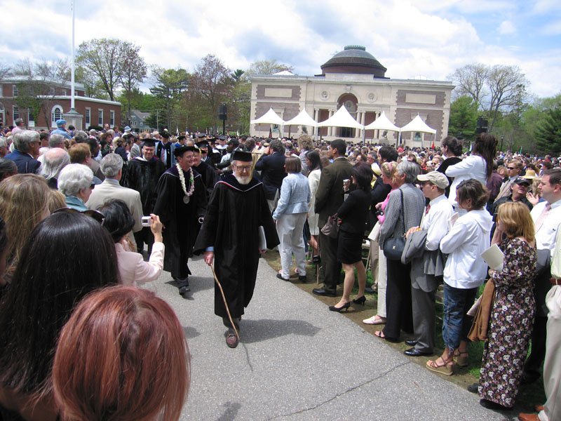 Convocation ceremony officially over - faculty marching away

