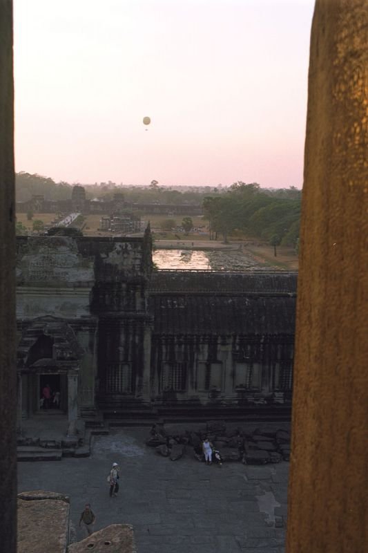 view of the Angkor Wat temple complex from the top of the centre tower
