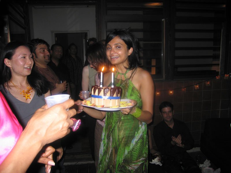 the birthday cake was a really nice surprise! (along with the candles that wouldn't stop singing).  thanks chuck and aya!
