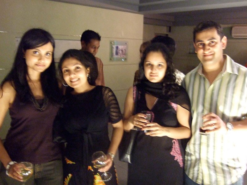 at a lounge with a cousin from my mother's side, and a cousin from my dad's side from Brussels/London who was in Dhaka for her wedding reception (that's her husband)
