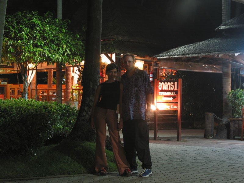 check out the terminals and gates - huts under the open sky with a mountain view
