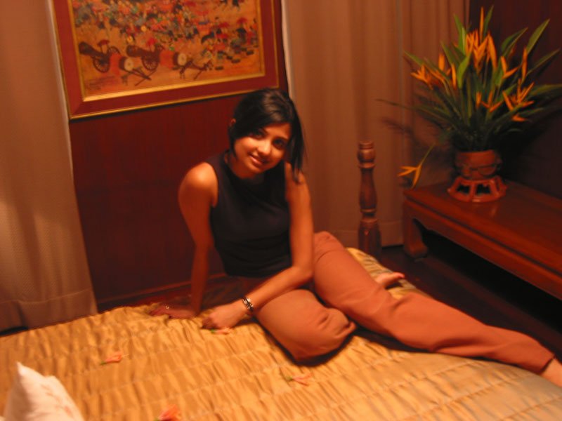 the bedroom in our Ayutthayan style house by the beach in the Princess Village resort.  it was so perfect
