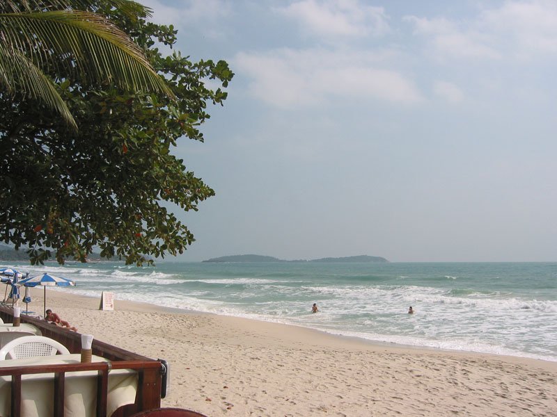 lunch in the restaurant at princess village, right by the water
