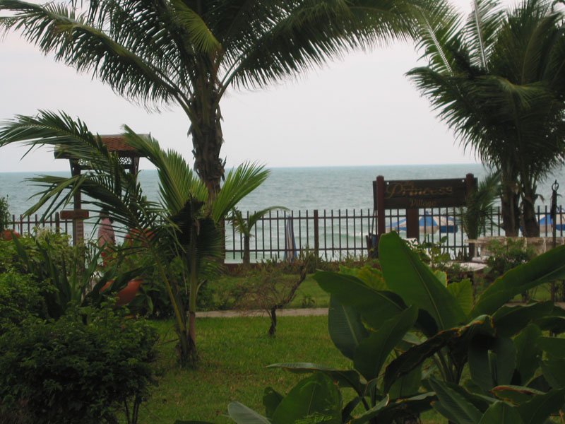 view from the open massage hut at princess village
