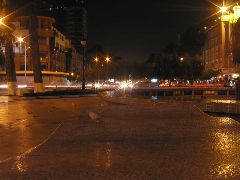 plaza on the Dong Khoi.  packed during the day, abandoned late at night
